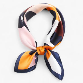 Scarf : Gouden Zijden Sjaal Dames - Luxe, Groot & Veelzijdig voor Elk Seizoen in Blauw van Pantino