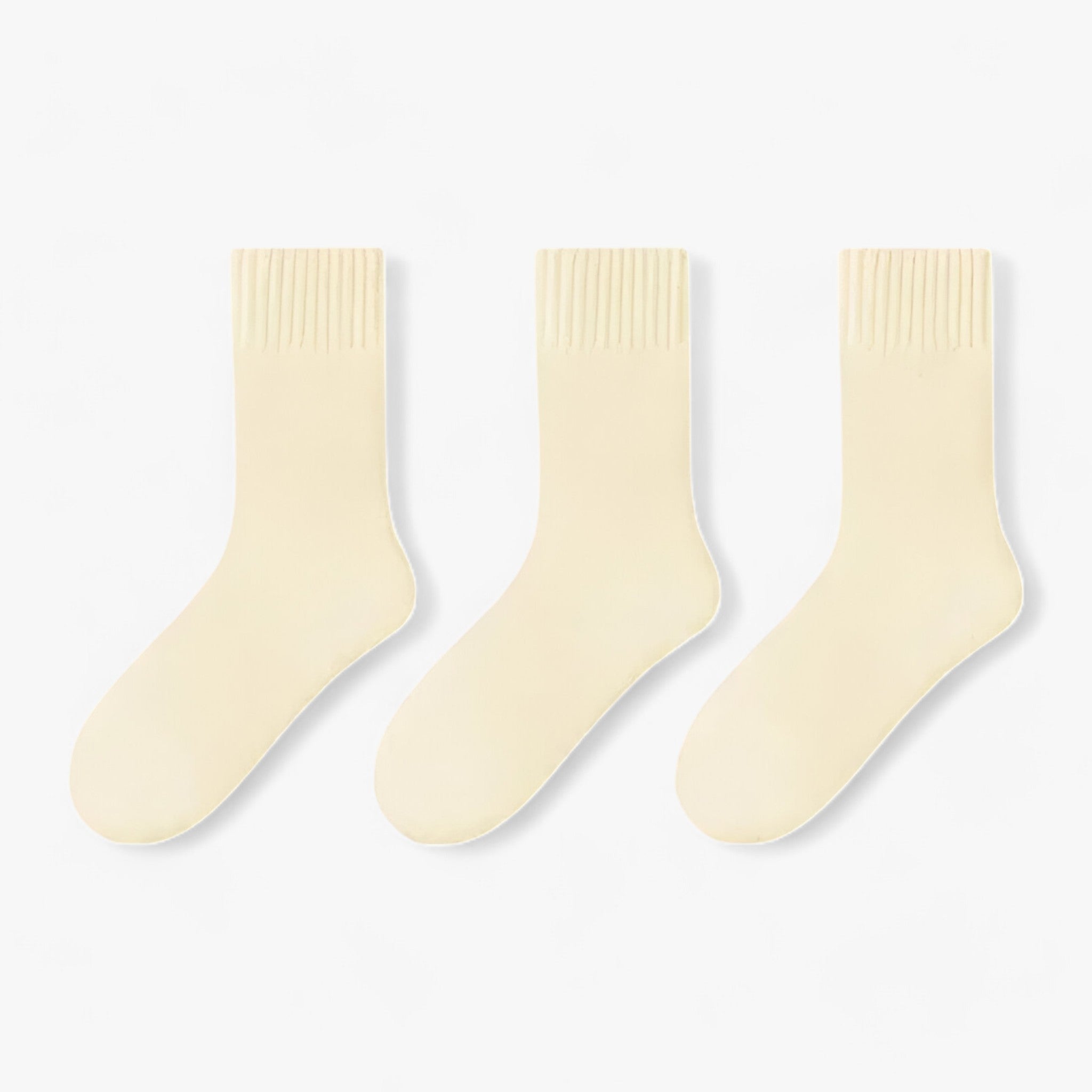 Socks : Sokken Heren 3 Witte Paren - Wol -Set - Warm en Gezellig Comfortabel 3 Witte Paren in 3 gele paren Maten 34-40 van Pantino