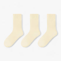 Socks : Sokken Heren 3 Witte Paren - Wol -Set - Warm en Gezellig Comfortabel 3 Witte Paren in 3 gele paren Maten 34-40 van Pantino