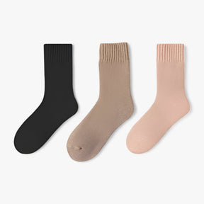 Socks : Sokken Heren 3 Witte Paren - Wol -Set - Warm en Gezellig Comfortabel 3 Witte Paren in zwart-koffie-roze Maten 34-40 van Pantino