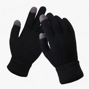 Gloves : Handschoenen Grijs - CozyFlex - Warme Winter Touchscreen in Zwart van Pantino