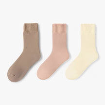 Socks : Sokken Heren 3 Witte Paren - Wol -Set - Warm en Gezellig Comfortabel 3 Witte Paren in koffie-roze-geel Maten 34-40 van Pantino