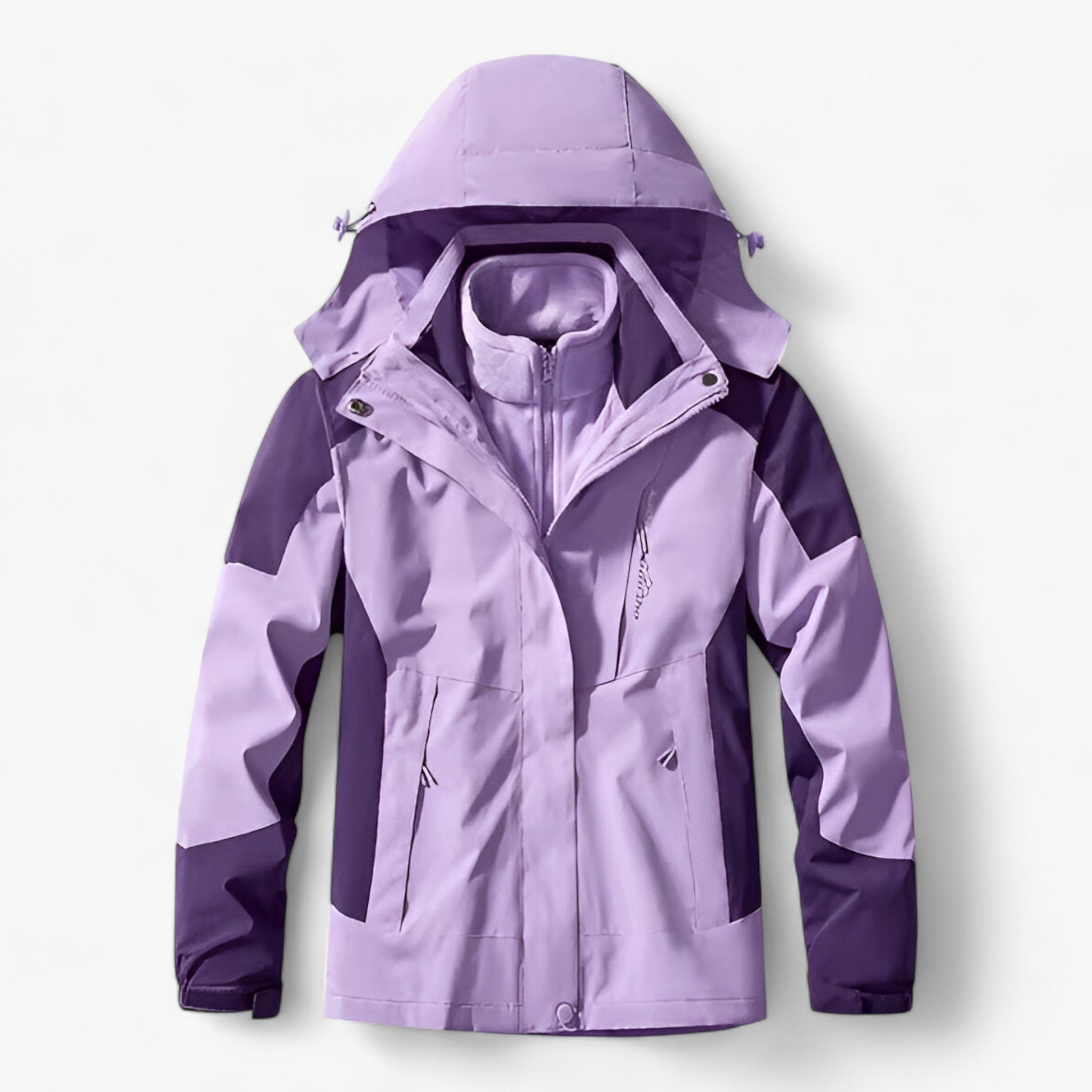 outdoor equipment : Buiten Ensemble 3-in-1 - Winterwarm Waterdicht - Witte Mannen in Violetten Vrouwen van Pantino