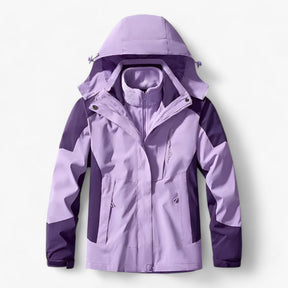 outdoor equipment : Buiten Ensemble 3-in-1 - Winterwarm Waterdicht - Witte Mannen in Violetten Vrouwen van Pantino