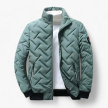 Jacket : Gewatteerde Jas - Ultieme Warmte en Stijlvolle Bescherming - Groen in Groen van Pantino