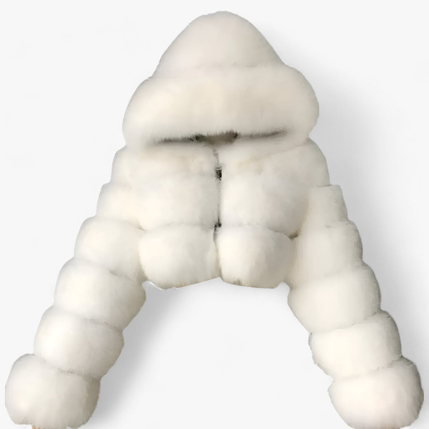Faux Fur Jacket : Jas Zilvergrijs - Adele Zachte van Imitatiebont - Luxueuze Warmte en Elegantie in Wit van Pantino