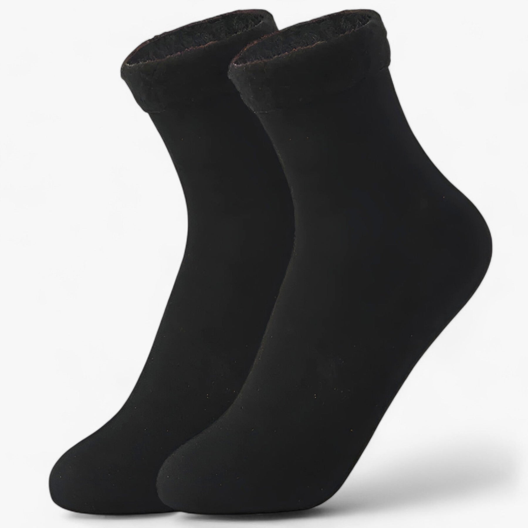 Socks : Sokken van Fluweelachtig Wol - Ultieme Winterwarmte (1 Paar + 1 Paar Gratis) - Grijs in Zwart van Pantino