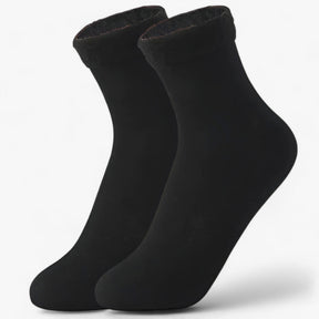 Socks : Sokken van Fluweelachtig Wol - Ultieme Winterwarmte (1 Paar + 1 Paar Gratis) - Grijs in Zwart van Pantino