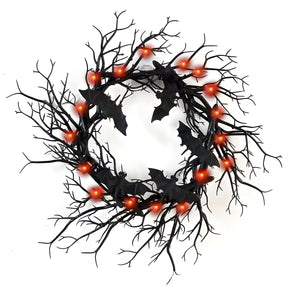 home & garden : Halloween Fleermuis en Spin Decoratie - Angstaanjagende LED voor Deuren en Ramen - Paarse Vleermuis in Rode spin van Pantino
