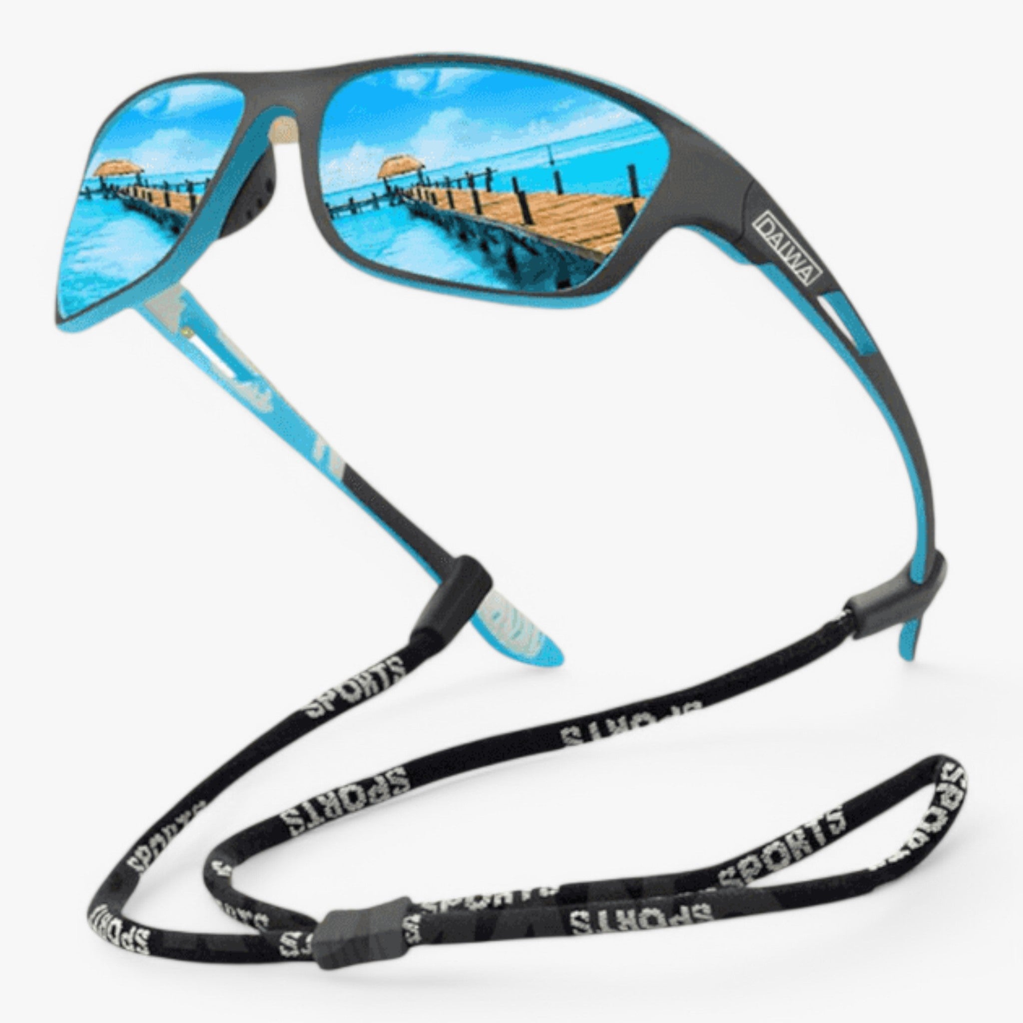 outdoor equipment : Gepolariseerde Sport Zonnebril Heren UV400 - Krasbestendig voor Fietsen, Hardlopen & Outdoor in Ocean Blue van Pantino