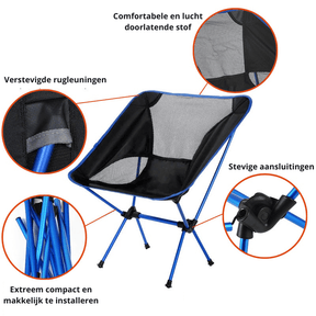 outdoor equipment : Portable Folding Moon Chair - De Ultieme Metgezel voor Al Je Buitenavonturen - Rood in van Pantino