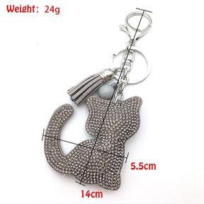 pets : Schattige Kitty Familiesleutelhanger Katten - Wit in van Pantino