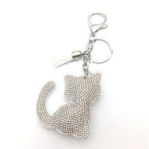 pets : Schattige Kitty Familiesleutelhanger Katten - Wit in Wit van Pantino