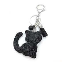 pets : Schattige Kitty Familiesleutelhanger Katten - Wit in Zwart van Pantino
