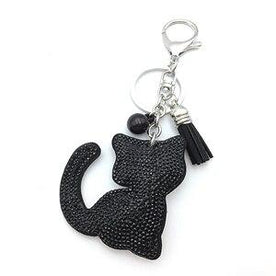 pet supplies : Schattige Kitty Familiesleutelhanger Katten - Wit in Zwart van Pantinoshop
