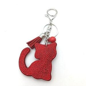 pets : Schattige Kitty Familiesleutelhanger Katten - Wit in van Pantino