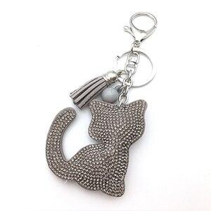 pets : Schattige Kitty Familiesleutelhanger Katten - Wit in Grijs van Pantino