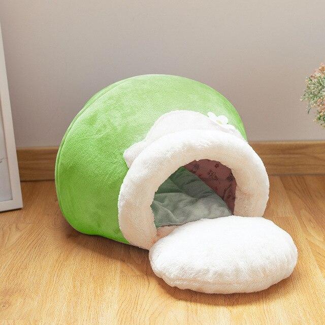 pets : Gezellige 3-in-1 Kattenhol Katoen - Groen in Groen van Pantino