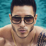 Lunettes de soleil polarisées homme noir - Protection UV400 pour une vision optimale et un design confortable
