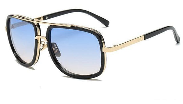 Sunglasses : Gepolariseerde Zonnebril Heren Zwart - UV400 Bescherming voor optimaal zicht en comfortabel design in Licht Blauw van Pantino