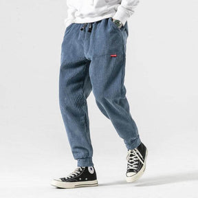 Velvet Pants : Fluwelen Broeken - Trendy - Donkerblauw in van Pantino