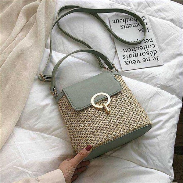 bags : Strandtas Dames - Handgeweven Stro Chique Zomer - Stro in van Pantino
