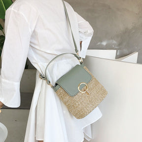 bags : Strandtas Dames - Handgeweven Stro Chique Zomer - Stro in van Pantino