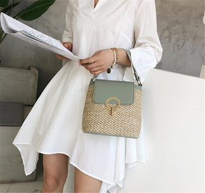 bags : Strandtas Dames - Handgeweven Stro Chique Zomer - Stro in van Pantino