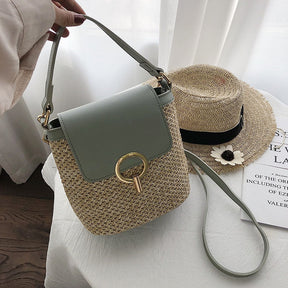bags : Strandtas Dames - Handgeweven Stro Chique Zomer - Stro in van Pantino