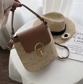 bags : Strandtas Dames - Handgeweven Stro Chique Zomer - Stro in van Pantino