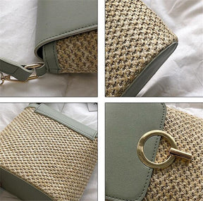bags : Strandtas Dames - Handgeweven Stro Chique Zomer - Stro in van Pantino
