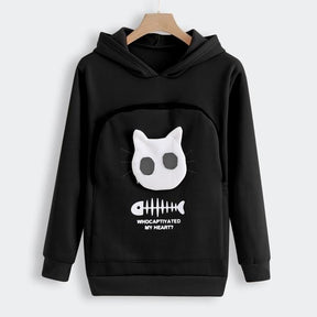 pets : Gezellige Hoodie met Zak voor Knuffelen met Huisdieren in Schwarz van Pantino