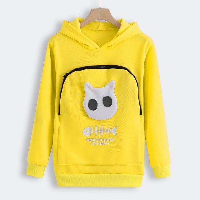 pets : Gezellige Hoodie met Zak voor Knuffelen met Huisdieren in Gelb van Pantino