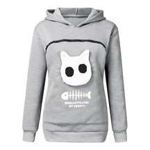 pets : Gezellige Hoodie met Zak voor Knuffelen met Huisdieren in Grau van Pantino