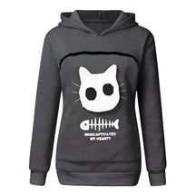 pets : Gezellige Hoodie met Zak voor Knuffelen met Huisdieren in Dunkelgrau van Pantino