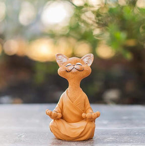 home & garden : Beeldje van Boeddha Kat Katten - Grijs in van Pantino