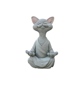 home & garden : Beeldje van Boeddha Kat Katten - Grijs in van Pantino
