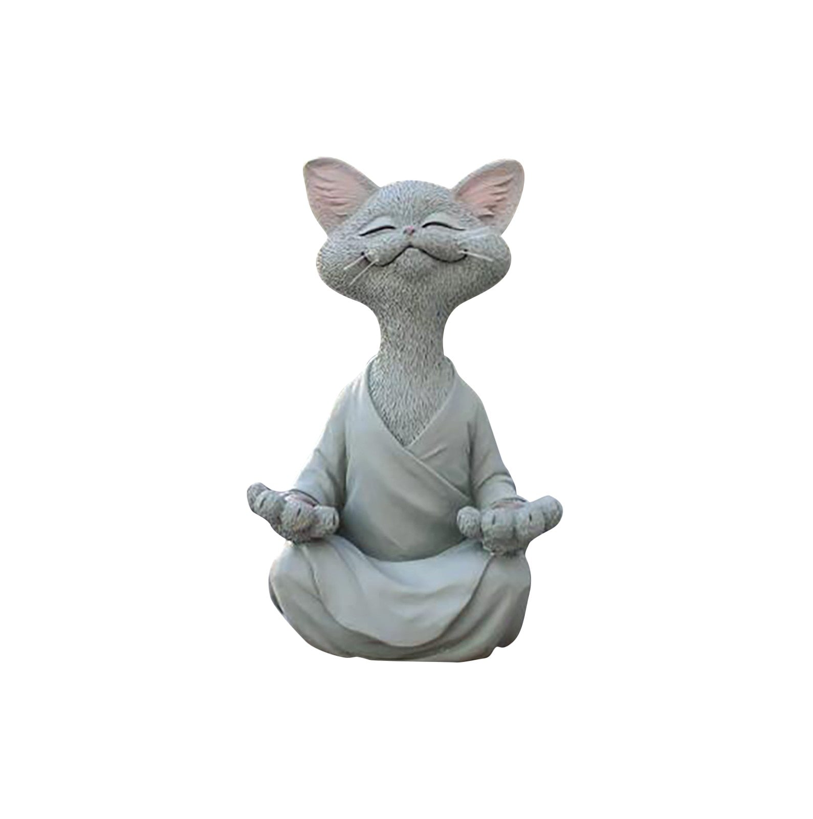 home & garden : Beeldje van Boeddha Kat Katten - Grijs in van Pantino