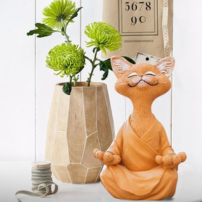 home & garden : Beeldje van Boeddha Kat Katten - Grijs in van Pantino