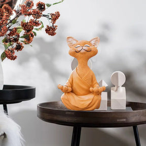 home & garden : Beeldje van Boeddha Kat Katten - Grijs in van Pantino