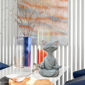 home & garden : Beeldje van Boeddha Kat Katten - Grijs in van Pantino