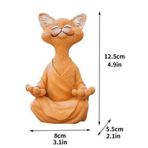 home & garden : Beeldje van Boeddha Kat Katten - Grijs in Bruin van Pantino