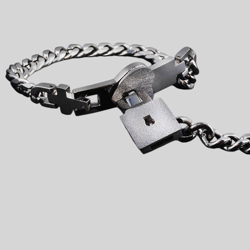 Bracelets : Koppelarmband Roestvrij Staal Slot & Sleutel | Voor Hem en Haar in van Thomler