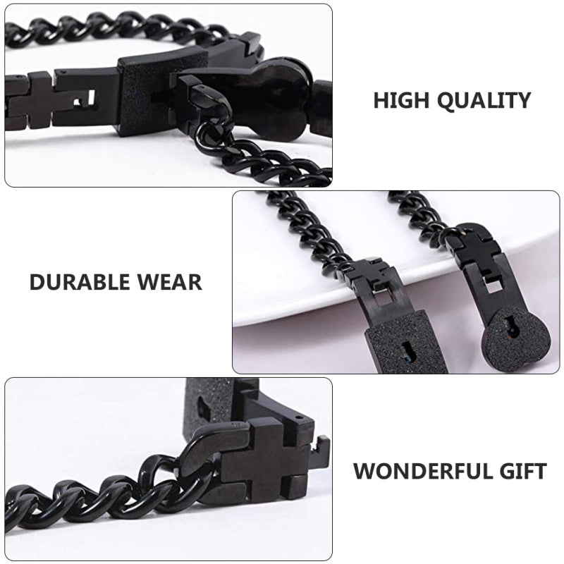 Koppelarmband Roestvrij Staal Slot & Sleutel | Voor Hem en Haar