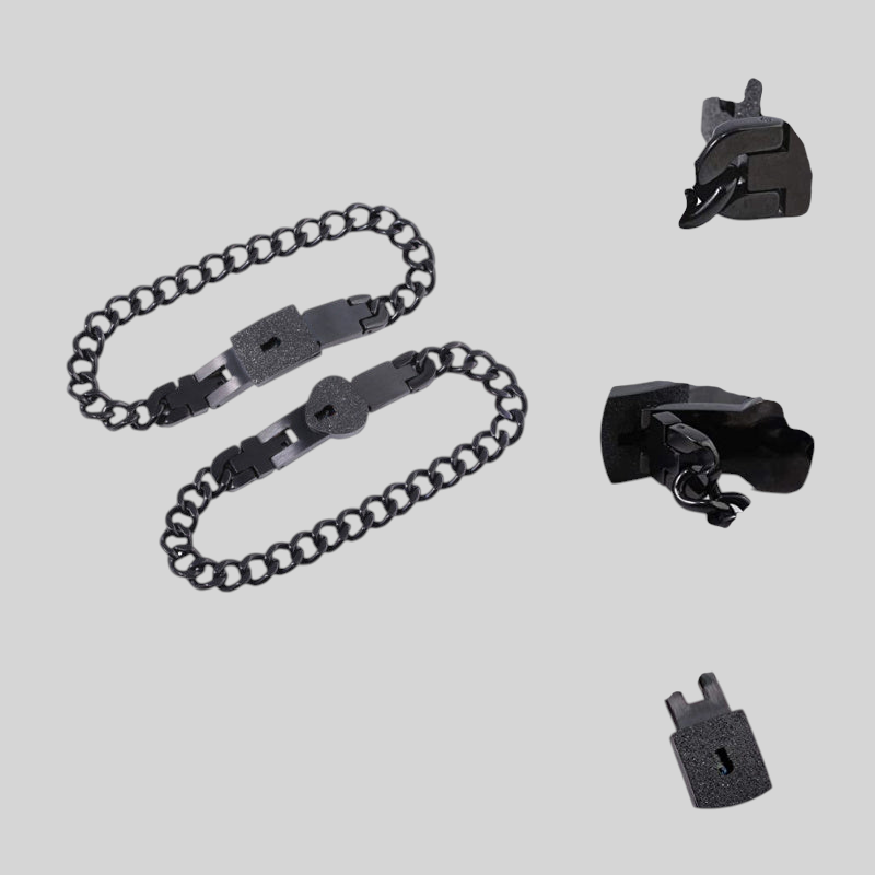 Bracelets : Koppelarmband Roestvrij Staal Slot & Sleutel | Voor Hem en Haar in van Thomler