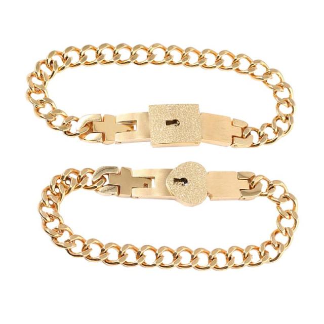 Koppelarmband Roestvrij Staal Slot & Sleutel | Voor Hem en Haar