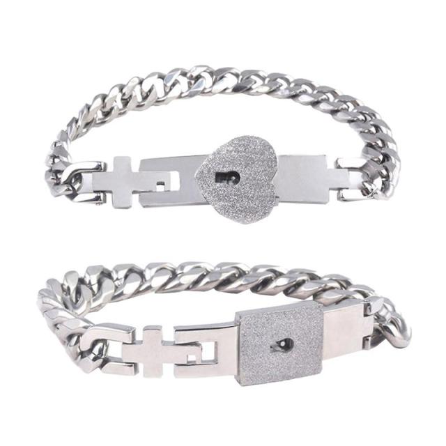 Koppelarmband Roestvrij Staal Slot & Sleutel | Voor Hem en Haar