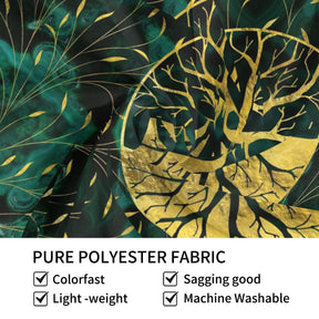 home & garden : Gouden Levensboom Malachiet-Design Wandkleed in van Pantino