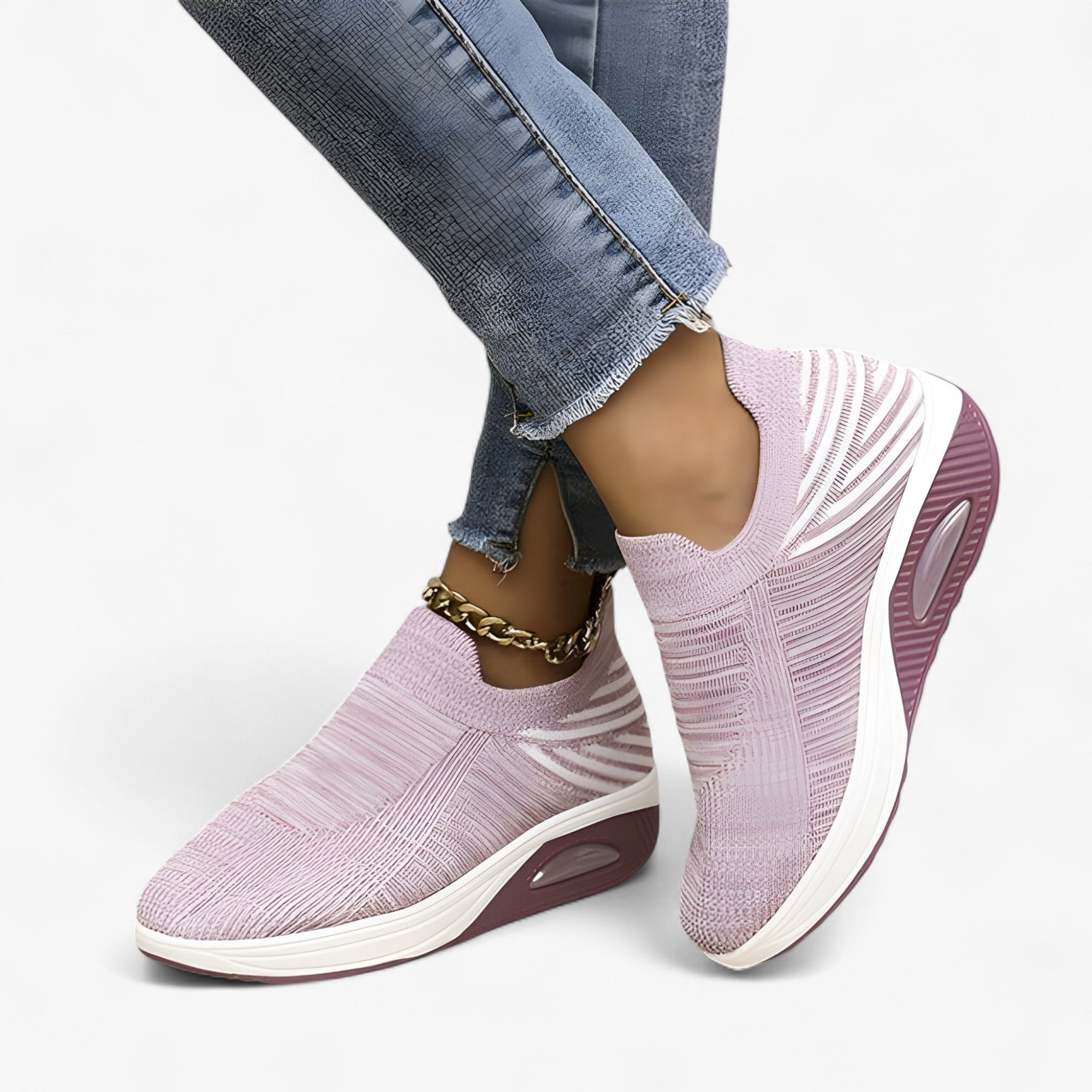 Women's Sneakers : In Sneakers Dames - Lichtpaars in Lichtpaars van Pantino