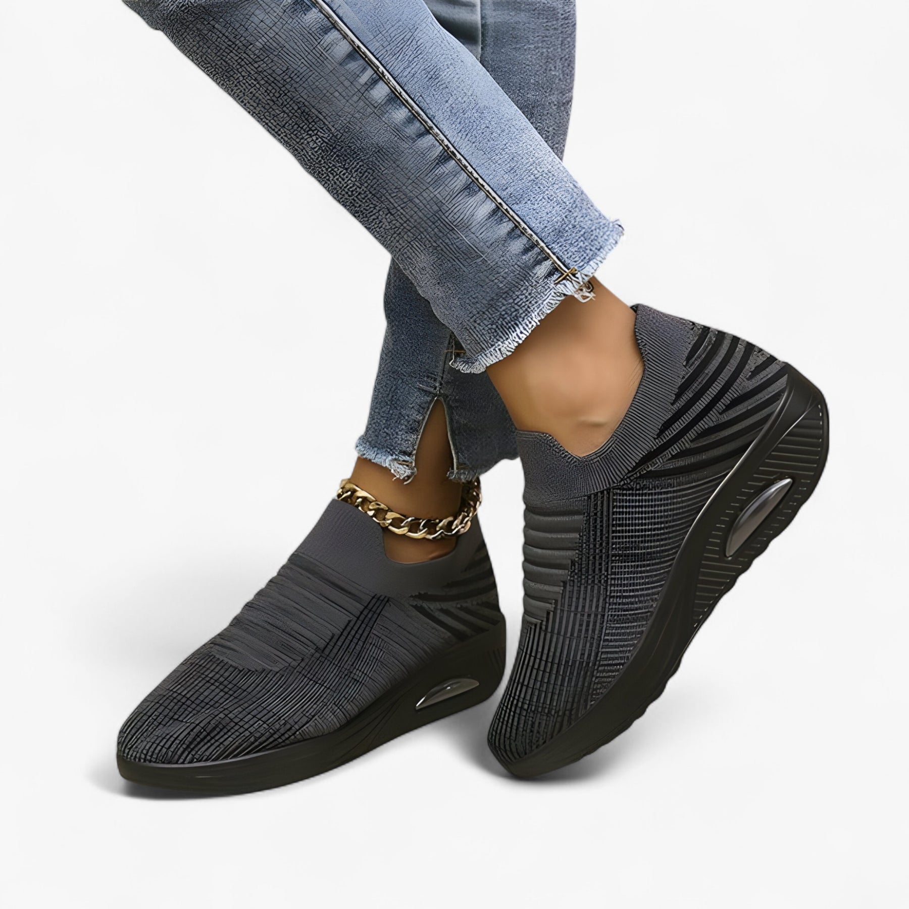 Women's Sneakers : In Sneakers Dames - Lichtpaars in Grijs van Pantino